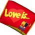 Подушка love is (красная)