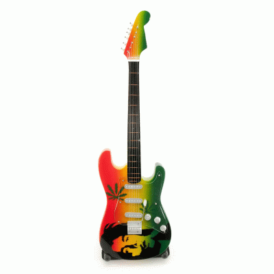 Гитара "Bob Marley" миниатюра дерево