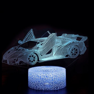 3D Светильник сенсорный Машина Lamborghini 