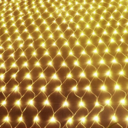 Гирлянда светодиодная сетка 160 LED, белый шнур 1,5х1,5 м (Золото) Гирлянда светодиодная сетка 160 LED, белый шнур 1,5х1,5 м (Золото)