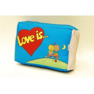 Подушка love is (синяя)