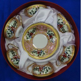 Сервиз круглый фарфор  "Розовый"