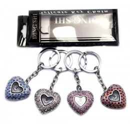 Брелок со стразами  "Chanel сердечко"