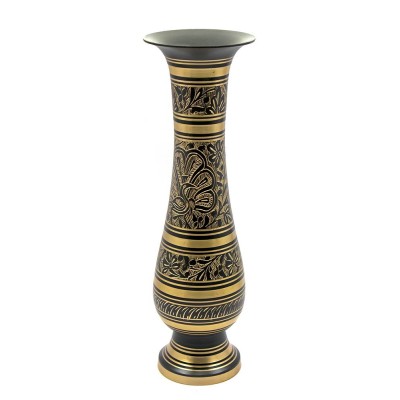 Ваза бронзовая черная (29х9х9 см)
