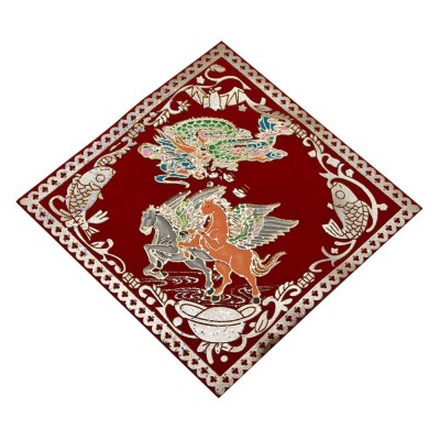 КОВРИК ДЛЯ СЧЕТА ДЕНЕГ "ПЕГАСЫ И ДРАКОН" (17х17 см)