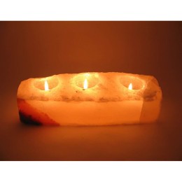 Подсвечник соляной тройной 1,6 кг "Natural" Подсвечник соляной тройной 1,6 кг "Natural"