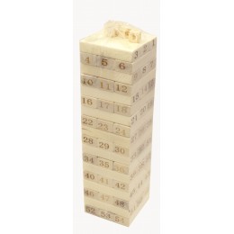ИГРА НАСТОЛЬНАЯ "ДЖЕНГА" (54 БРУСКА, 4 КОСТИ)