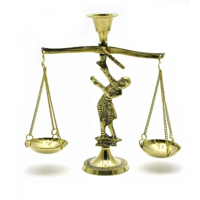 Подсвечник "Весы" бронзовый  (Lady Balance Small)