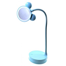 Зеркало настольное с LED подсветкой на аккумуляторе синее