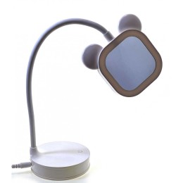 Зеркало настольное с LED подсветкой на аккумуляторе белое