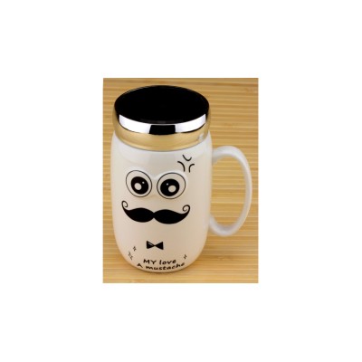 Кружка с крышкой MR Mustache 2 вида