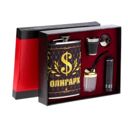 Фляга - подарочный набор "Олигарх"