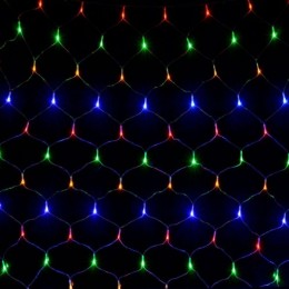 Гирлянда светодиодная сетка 120 LED, белый шнур 1,5х1,5 м (Мультиколор) Гирлянда светодиодная сетка 120 LED, белый шнур 1,5х1,5 м (Мультиколор)