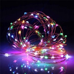 Гирлянда светодиодная роса на батарейках 10 м, 100 LED (Мультиколор) Гирлянда светодиодная роса на батарейках 10 м, 100 LED (Мультиколор)