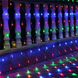 Гирлянда светодиодная сетка 240 LED, белый шнур 2,2 (Мультиколор) Гирлянда светодиодная сетка 240 LED, белый шнур 2,2 (Мультиколор)