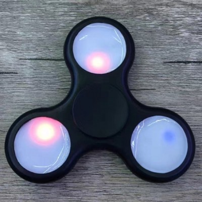 Спиннер с подсветкой LED светящийся Черный