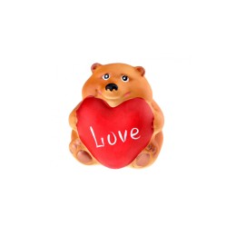 Мишка с сердечком - фигурка