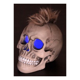 Череп Панк с подсветкой средний Punks not Dead