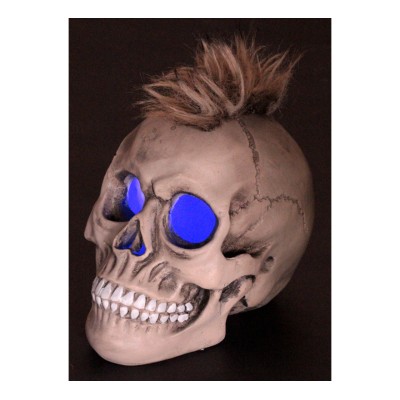 Череп Панк с подсветкой средний Punks not Dead